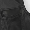 2019 Men PU Leather Vest Black Moto & Biker Hip Hop Punk bomber Waistcoat Male Spring Standing collar Sleeveless Jacket 5XL