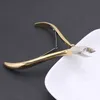 Rostfritt stål Cuticle Sax Toenail Nipper Cutter Plier Manicure Tool Gold Silver Color