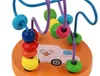 Wooden Toy Colorful Round Mini Beads Wire Maze Game Educational Circle Bead Early Development Toys Random Color5217924