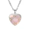 Nouvelle arrivée Love You MOM pendentif collier verre coeur forme meilleure maman jamais charme pour les femmes maman mode bijoux fête des mères cadeau