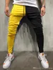 Pantaloni Casual da uomo autunno inverno nuovi pantaloni Patchwork in colore a contrasto con coulisse pantaloni Slim Fit moda Hip Hop Streetwear294D