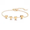 S1219 Hot Fashion Jewelry Gold Color Hearts Beads Charms Bracelet