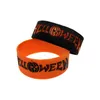 Bracelet en caoutchouc de Silicone Hello Ween, 1 pouce de large, taille adulte, 2 couleurs, cadeau pour les Fans de musique, 50 pièces