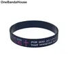 100PCS Jésus Bracelet en silicone Jean 3:16 Pour Dieu Aime donc le monde qu'il a donné à son fils unique