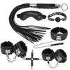 Kinky Toys Fetish Handcuffs for Sex Game Ankle Cuff Leather Bondage Bracelet Oral Sex Couple Paddle Bdsm Whip Collar Mask T200511