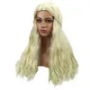 Kostenloser Versand Frauen Mode Dame Lange Lockige Wellenförmige Haar Party Cosplay Synthetische Volle Perücke Blonde