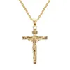 خمر يسوع قلادة قلادة الفولاذ المقاوم للصدأ الصليب سلسلة مجوهرات المسيحية هدية اسود اللون الفضي الذهب اللون