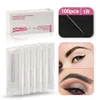 100pcs 3RL Permanent Makeup Eyebrow Needle 1R 5R 5F 7F Makeup Eyebrow Lip Needles Prong Needle Sterilized for machine