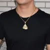 Bubble Brief Kak Stijl Hanger Ketting heren Hip Hop Sieraden Iced Out Kubieke Zirkoon Rock Straat Goud Zilver Kleur Voor Gift187J