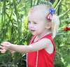 Dia da Independência Do Bebê Meninas Barrette Moda Estrela Stripe Impresso Pin Cabelo Bonito Borboleta Crianças Partido Acessório de Cabelo Crianças Clipe Y2283