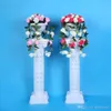 Hollow Flower Design Roman Columns White Color Plastic Pillars Road Cited Wedding Props Event Decoration Supplies