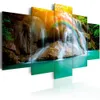 5 panneaux belle cascade paysage peinture fleurs images modernes sur toile moderne salon bureau décoration sans cadre 1645240