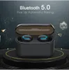 2018 블루투스 5.0 이어폰 TWS 무선 헤드폰 Blutooth 이어폰 핸즈프리 헤드폰 스포츠 이어 버드 게임 헤드셋 전화 PK HBQ
