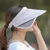 Sun Visor, Lato Unisex Odkryty Sporty Topless Anti-UV Cap Sun Visor Hat Oddychający Sunhat, Kobiety Duży Brim Lato Ochrona UV Plaża Hik