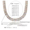 Hip Hop 14mm Thick Cuban Link Chain Iced Out Zircon Mens Rapper Copper Jewelry Whole Heavy Necklace185w