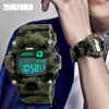 SKMEI 1197 Erkekler Spor Dijital İzle Açık Militray Ordu Saatler Suya Dayanıklı Çalar Saat Kronograf Kol Saatleri