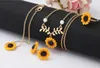 Sun Jewelry Set Pearl Sun Necklace Earrings Ring Bracelet Set Women Jewelry Sets Suns Bracelet 3 Colors1839665