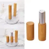 2pcs 3.8g Women Empty Bamboo Lipstick Balm Tubes Rustic Lip Gloss Storage Container for Ladies and Girls