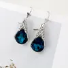 Brincos longos de cristal de lustre de moda para mulheres strass pendurado nupcial orecchini jóias de casamento dangle brinco