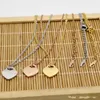 Jewerly Roestvrij Staal 18K Vergulde Ketting Korte Ketting Zilveren Hart Ketting Hanger Medaillon Kettingen Kettingen Voor Vrouwen Coupl266W