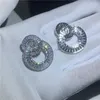 Luxury Office lady Drop Earring 925 sterling silver 5A Cz Engagement wedding Dangle Earrings for women Bridal Gift