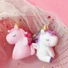 Moda 3D Portachiavi Unicorno Morbido PVC Cavallo Pony Unicorno Portachiavi Catene Borsa Appesa Accessori moda Regali giocattolo DROP SHIP