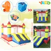 Yard Homse Använd Nylon Mini Bouncy Castle Bounce House Uppblåsbar Jumper Moonwalk Trampoline Toys With Flower