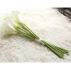 Biała sztuczna lilia calla real touch Flower bukiet ślub dom dekoracji dekoracja biuro Dekro Wybierz kolor Pink8796095