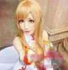 SPEDIZIONE GRATUITA + + Asuna Yuuki Anime Cosplay Capelli sintetici lunghi lisci Parrucca Lolita Party Harajuku