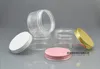 Kostenloser Versand: 120 g transparentes PET-Vorratsglas, 120 ml luftdichter PET-Lebensmittelbehälter aus Kunststoff mit goldfarbener/weißer/rosafarbener Aluminiumkappe,