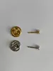 Clavos de 12mm, cierre de poste, tachuelas de corbata de latón dorado y plateado, pasador de mariposa, embrague para accesorios de joyería, broches, cortina 255K