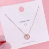 rose gold double circle necklace