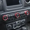 Aluminiumlegering Luftkonditionering Rotary Dekorativ ringavsnitt B för Jeep Wrangler JL Auto Interiör Tillbehör267F