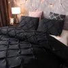 Sängkläder sätter täcke täcke täcke täcke kudde fall sängkläder set svart new4233459