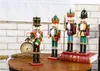 30cm Nutcracker Puppet Soldiers estatueta de madeira mesa de Natal decoração da janela vitrine Home Decor Ornaments Christmas Gift SN3797