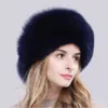 2019 mujeres Rusia invierno sombrero de piel de zorro Real cálido suave y esponjoso gorro de piel de zorro genuina lujosa señora calidad Real piel de zorro bombardero Hats7537290