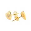 Luxury 18K Rose gold plated Earrings CZ diamond Wedding Earring with Original box for Pandora 925 Silver Love heart Stud Earring