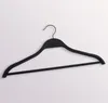 Zwarte plastic hangers kleding jas hanger antislip opslag rack hangers voor thuisgebruik