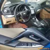 ل Mazda 3 2010-2015 الداخلية لوحة التحكم المركزية مقبض الباب 3D / 5D ملصقات ألياف الكربون الشارات سيارة التصميم