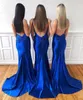 Royal Blue V Cuello Sirena Vestidos de dama de honor largos 2019 New Mariage Dwayne Wade Party Vestido de fiesta Vestidos de Dama de Honor