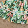 Vieeoease filles ensemble fleur enfants vêtements 2020 été imprimé bretelles haut volants jupe enfants tenues 2 pièces CC738273q4014137
