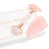 rose quartz rouleau et gua sha