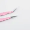 Nail Art Acrylic Gel Picking Tool Roze Wimper Pincet Anti-Statisch DIY Hand Clip Pincet voor Wimper Extension Wenkbrauw Tegels