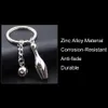 Creative Bowling Pin Ball Pendant Car Key Ring Purse Bag Ornament Silver Keychain For Friends Gifts