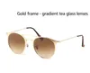 Gros-marque design lunettes de soleil rondes femmes hommes monture en métal lentille en verre rétro vintage lunettes de soleil de sport lunettes avec étuis gratuits et étiquette