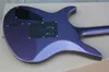 Guitare électrique de forme inhabituelle violette avec floyd rose, touche en palissandre avec incrustation d'ormeau, peut être personnalisée à la demande