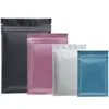 100 pcs / parti plast aluminiumfoliepaketväska Färgrik folieförpackningspåse självtätande te mat mellanmål
