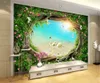 2019 New Fantasy fairytale forest garden flower vine grass TV background wall high wallpaper