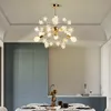 Nordic творческий LED люстры освещение Акриловая звезда стиля гостиной висит лампа ресторан коридор крыльцо искусства светильники