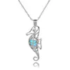 Luminous Zwierząt Design Naszyjnik Seahorse Cage Naszyjnik z łańcuchem obojczyki Kreatywny Sea Horse Jewelry Dangle Choker Naszyjniki Prezent